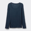 Top a maniche lunghe con scollo rotondo in modal ultraleggero e cashmere