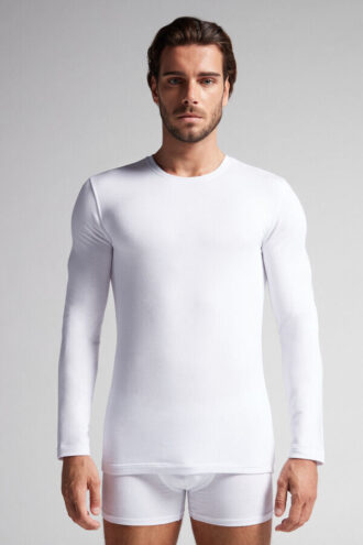 Top a maniche lunghe in modal e cashmere