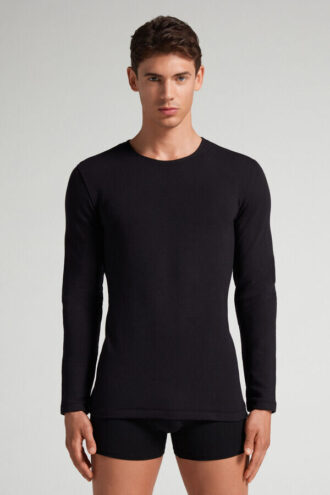 Top a maniche lunghe in modal e cashmere