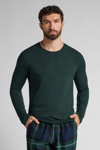 Top a maniche lunghe in modal e cashmere