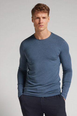 Top a maniche lunghe in modal e cashmere