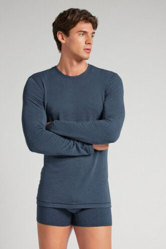 Top a maniche lunghe in modal e cashmere