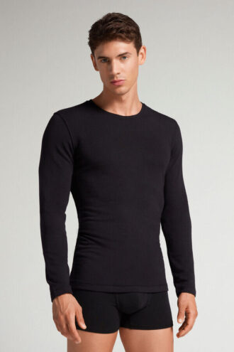 Top a maniche lunghe in modal e cashmere