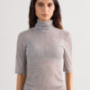 Top con collo alto in Ultranatural con cashmere Top con collo alto in Ultranatural con cashmere