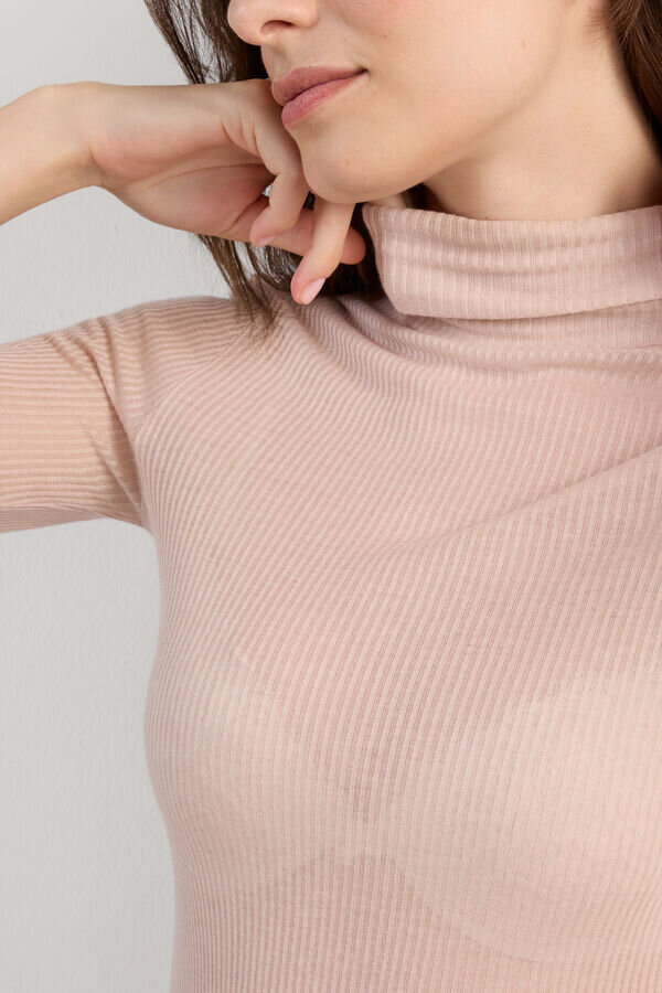 Top con collo alto in Ultranatural con cashmere Top con collo alto in Ultranatural con cashmere