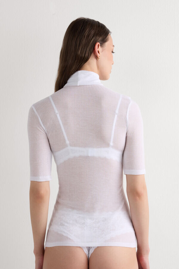Top con collo alto in Ultranatural con cashmere Top con collo alto in Ultranatural con cashmere