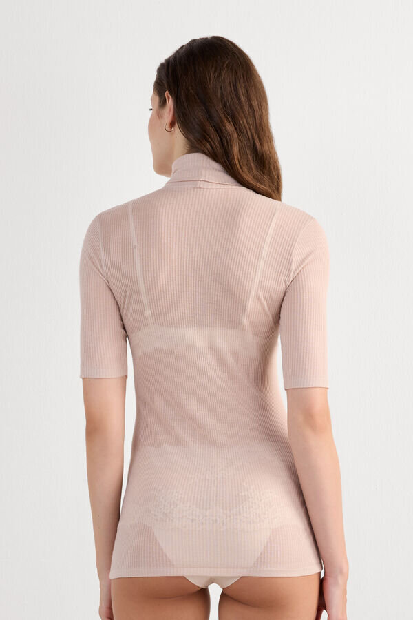 Top con collo alto in Ultranatural con cashmere Top con collo alto in Ultranatural con cashmere