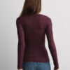 Top con scollo a barchetta in maglia a trecce ultraleggera con cashmere