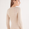 Top con scollo a V in modal ultraleggero con cashmere