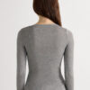 Top con scollo a V in modal ultraleggero con cashmere