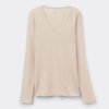 Top con scollo a V in modal ultraleggero con cashmere