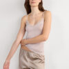 Top in misto cashmere ultraleggero modal con pizzo