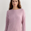 Top in modal a maniche lunghe con scollo a barchetta Comfort Chic