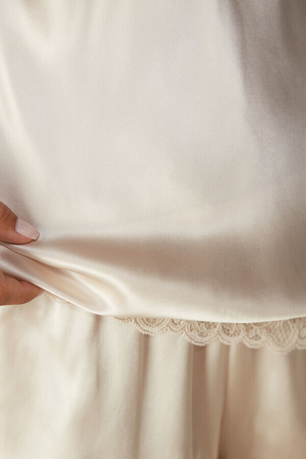 Top in pizzo e seta Top in pizzo e seta