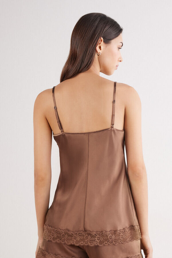 Top in pizzo e seta Top in pizzo e seta