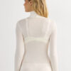 Top ultraleggero con collo alto in modal e cashmere