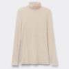 Top ultraleggero con collo alto in modal e cashmere