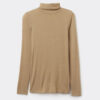 Top ultraleggero con collo alto in modal e cashmere