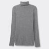 Top ultraleggero con collo alto in modal e cashmere