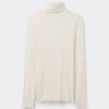 Top ultraleggero con collo alto in modal e cashmere