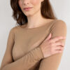 Top ultraleggero in modal e cashmere con scollo a barchetta Top ultraleggero in modal e cashmere con scollo a barchetta
