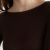 Top ultraleggero in modal e cashmere con scollo a barchetta Top ultraleggero in modal e cashmere con scollo a barchetta