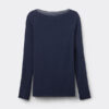 Top ultraleggero in modal e cashmere con scollo a barchetta Top ultraleggero in modal e cashmere con scollo a barchetta