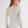 Top ultraleggero in modal e cashmere con scollo a barchetta Top ultraleggero in modal e cashmere con scollo a barchetta