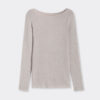Top ultraleggero in modal e cashmere con scollo a barchetta Top ultraleggero in modal e cashmere con scollo a barchetta