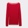 Top ultraleggero in modal e cashmere con scollo a barchetta Top ultraleggero in modal e cashmere con scollo a barchetta