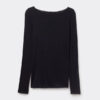 Top ultraleggero in modal e cashmere con scollo a barchetta Top ultraleggero in modal e cashmere con scollo a barchetta